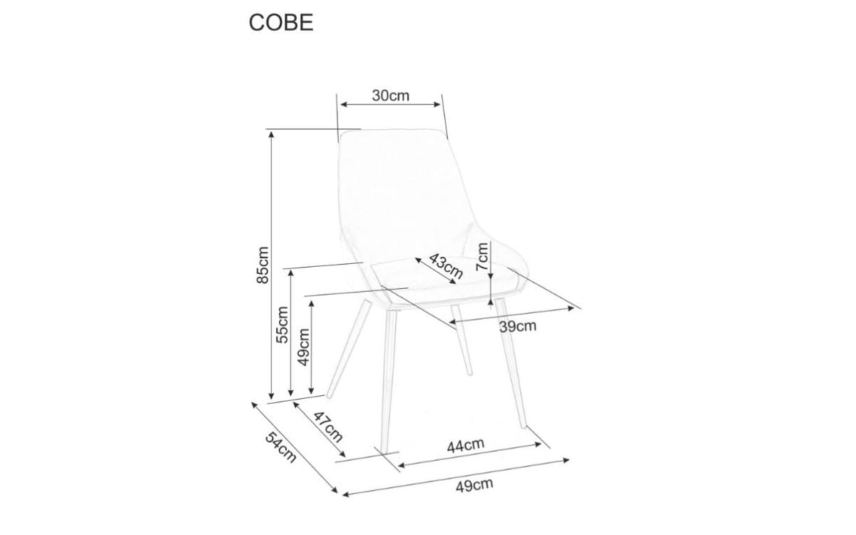 Valgomojo komplektas - Stalas RION 160 + Kėdės COBE VELVET