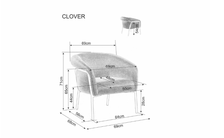 Fotelis CLOVER BREGO