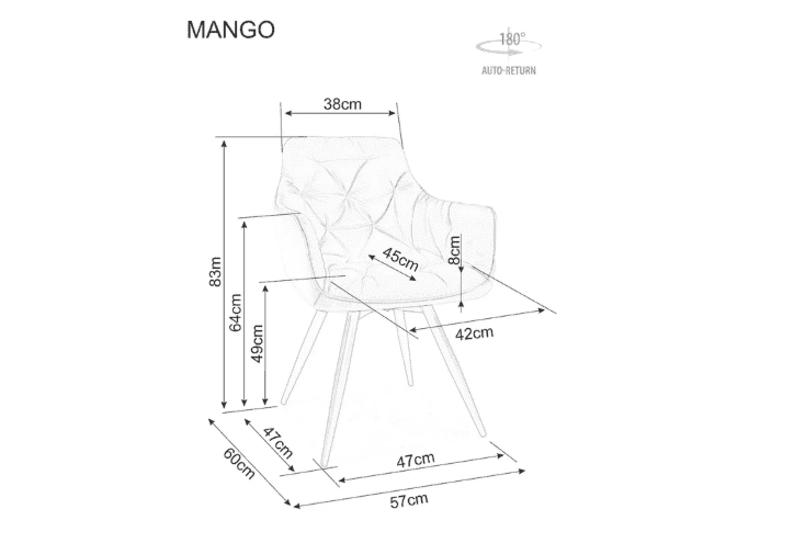 Kėdė MANGO VELVET