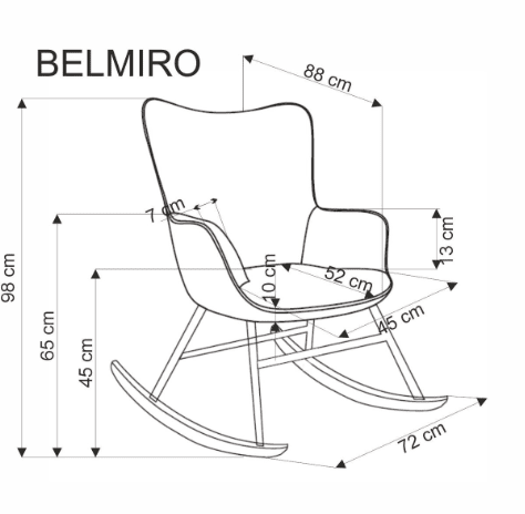 Supamas krėslas BELMIRO