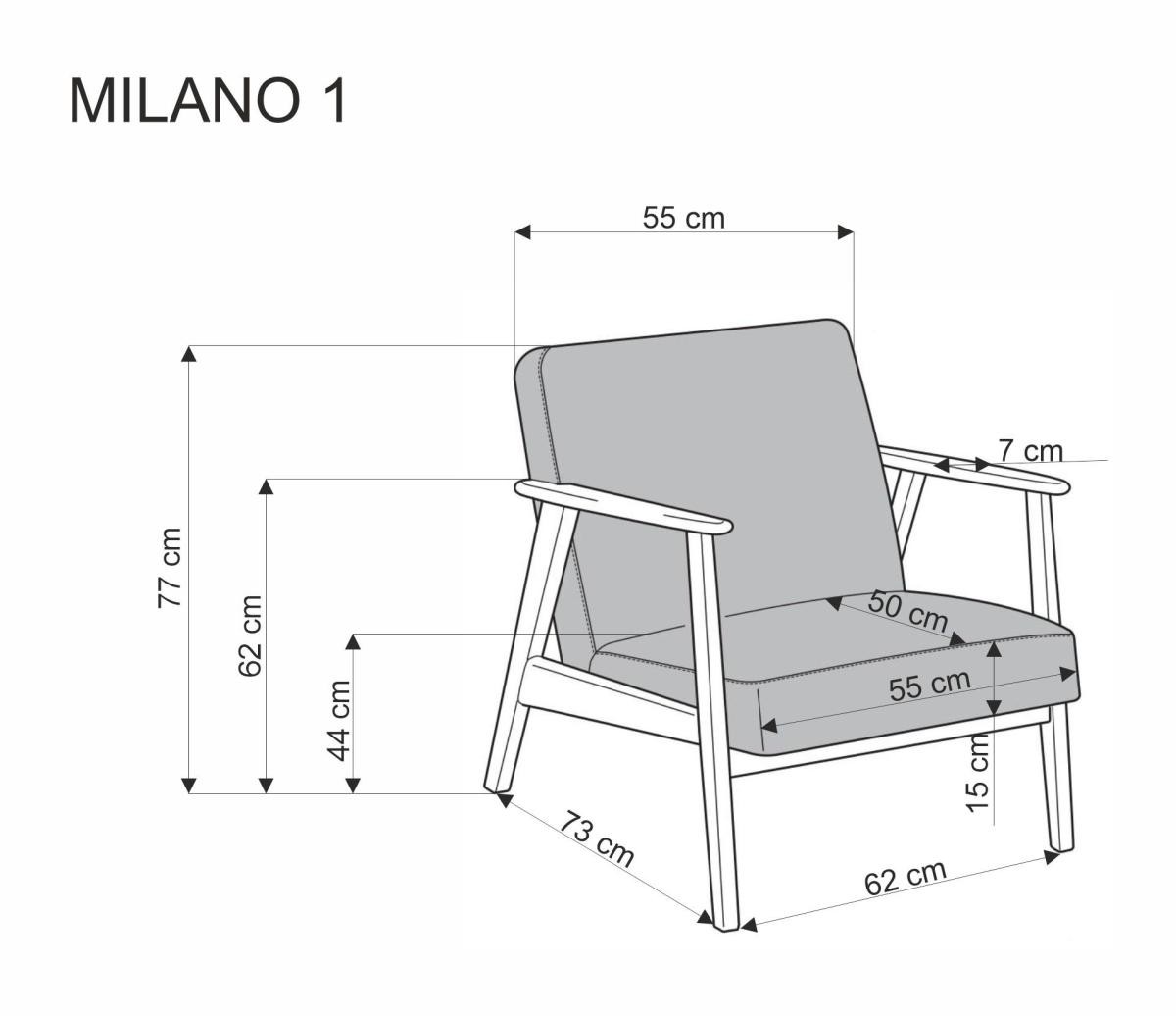 Fotelis MILANO 1S