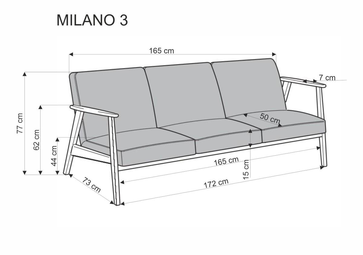 Sofa MILANO 3S