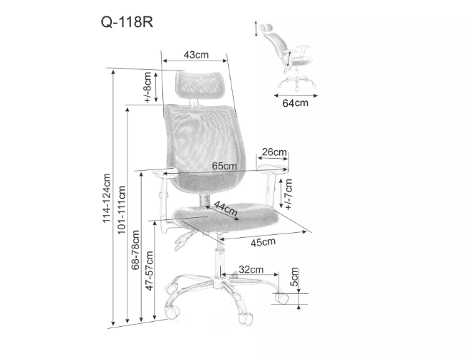 Darbo kėdė Q-118 R
