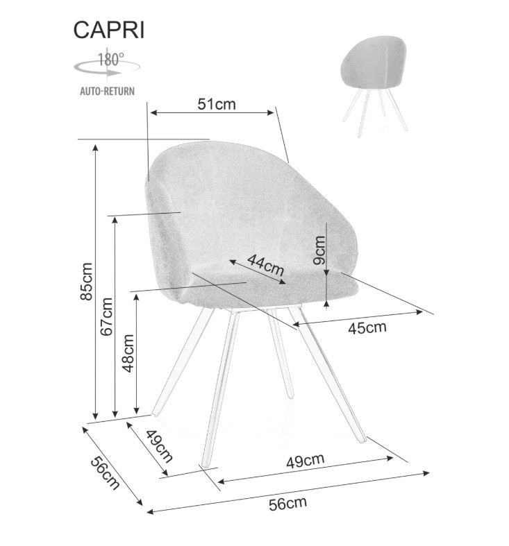 Kėdė CAPRI VARDO