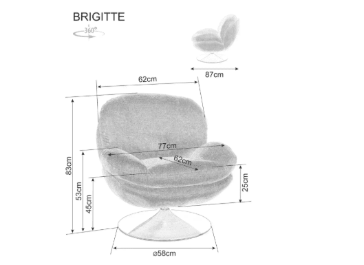 Fotelis BRIGITTE BREGO