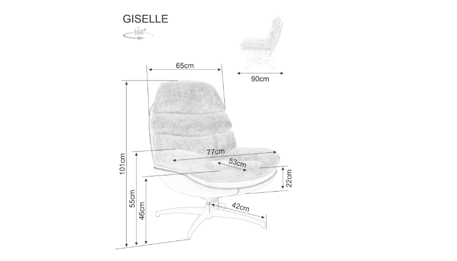 Fotelis GISELLE