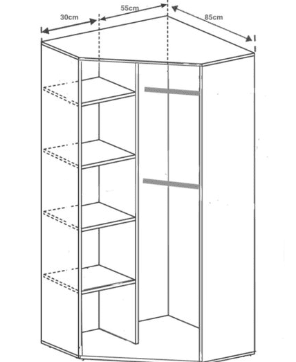 Kampinė spinta CLIFTON 14