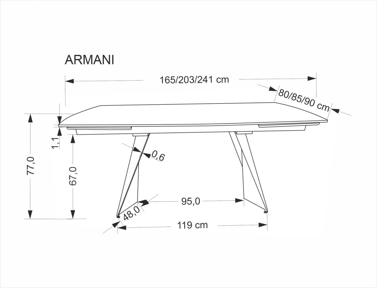 Išskleidžiamas stalas ARMANI