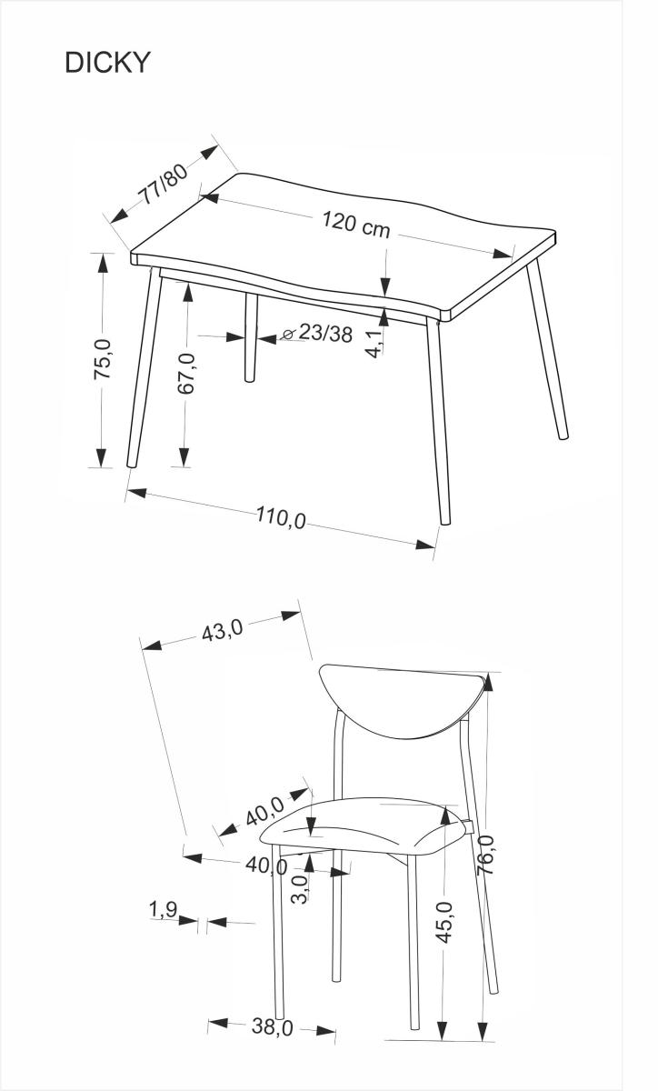 Valgomojo komplektas DICKY