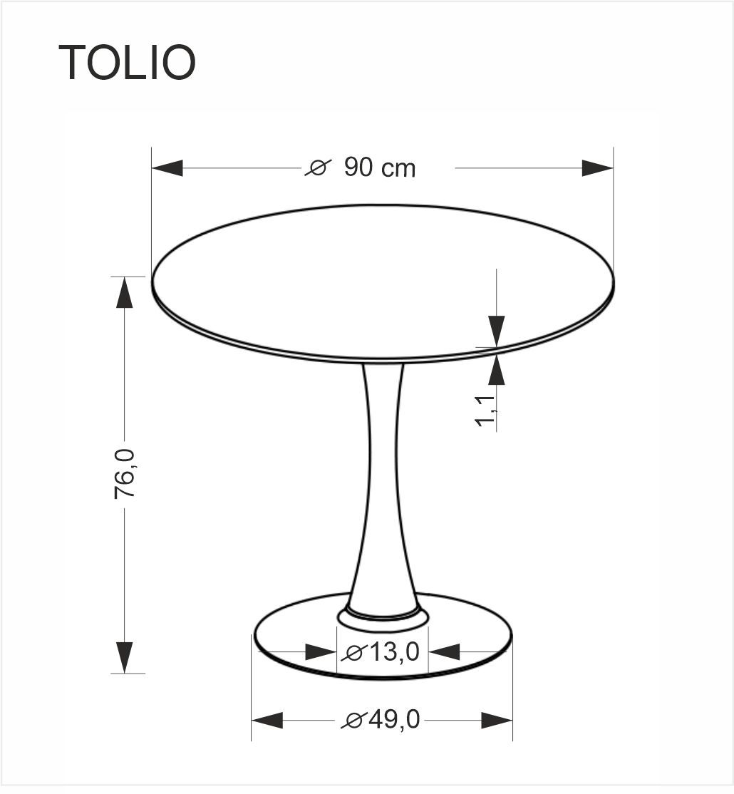 Valgomojo komplektas - Stalas TOLIO + Kėdės K-584