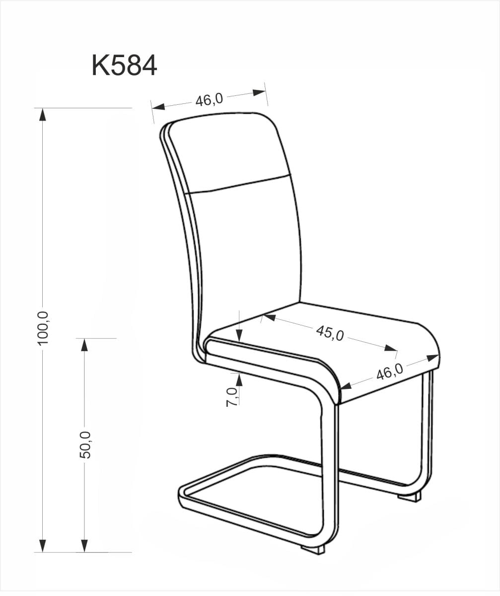 Valgomojo komplektas - Stalas TOLIO + Kėdės K-584