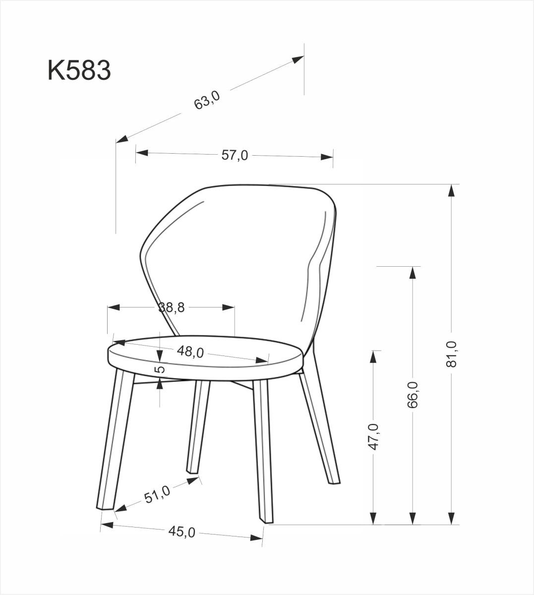 Valgomojo komplektas - Stalas RUPERT+ Kėdės K-583