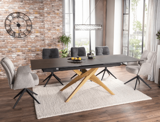 Valgomojo komplektas - Stalas LORETO CERAMIC + Kėdės WING BREGO