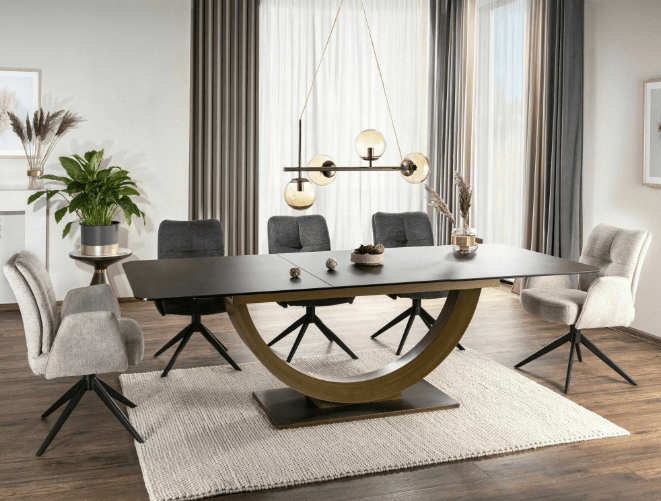 Valgomojo komplektas - Stalas WILSON CERAMIC + Kėdės WING BREGO