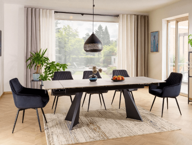 Valgomojo komplektas - Stalas LACONI+ Kėdės MARLO VELVET