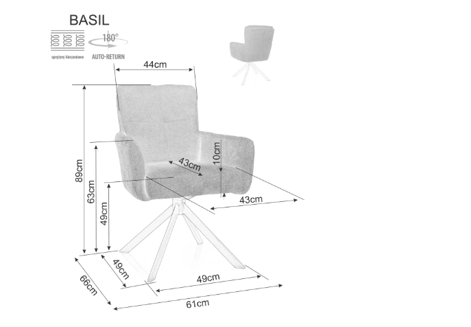 Valgomojo komplektas - Stalas GENESIS + Kėdės BASIL VARDO