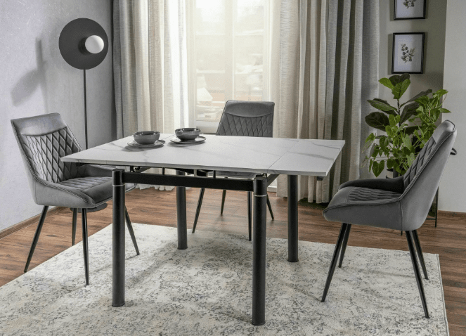 Valgomojo komplektas - Stalas GD-082 + Kėdės AGAT VELVET