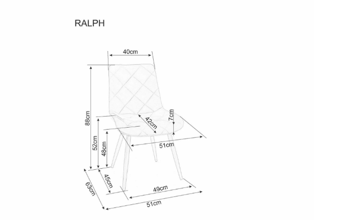 Valgomojo komplektas - Stalas PORTO CERAMIC + Kėdės RALPH VELVET
