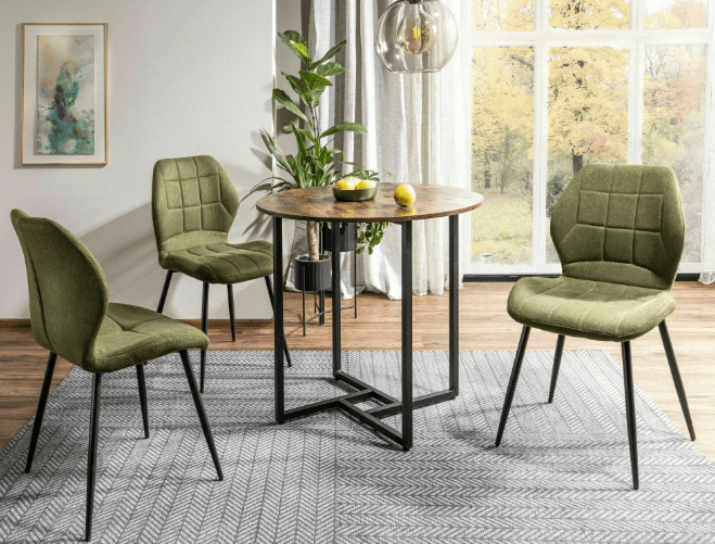 Valgomojo komplektas - Stalas ALTO II + Kėdės JAKE VELVET