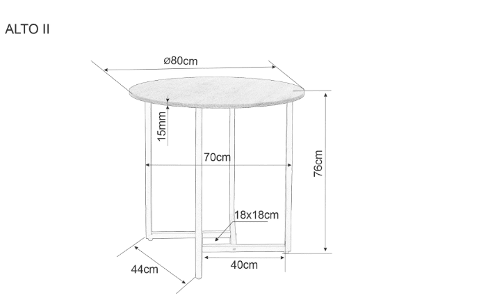 Valgomojo komplektas - Stalas ALTO II + Kėdės JAKE VELVET