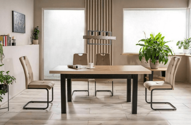 Valgomojo komplektas - Stalas PRESTO + Kėdės AXO VELVET