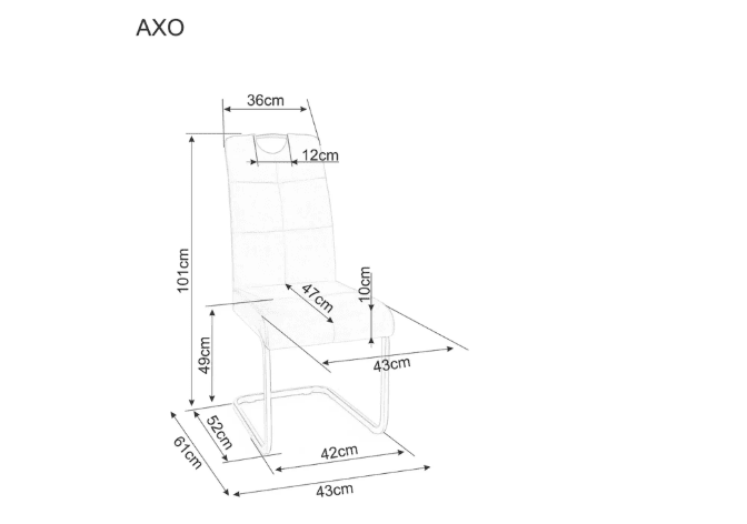 Valgomojo komplektas - Stalas PRESTO + Kėdės AXO VELVET