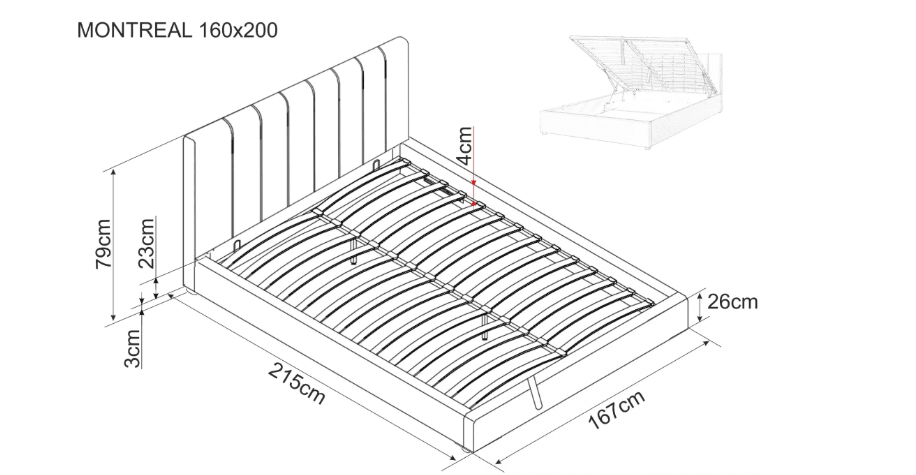 Lova MONTREAL ir čiužinys SELENA