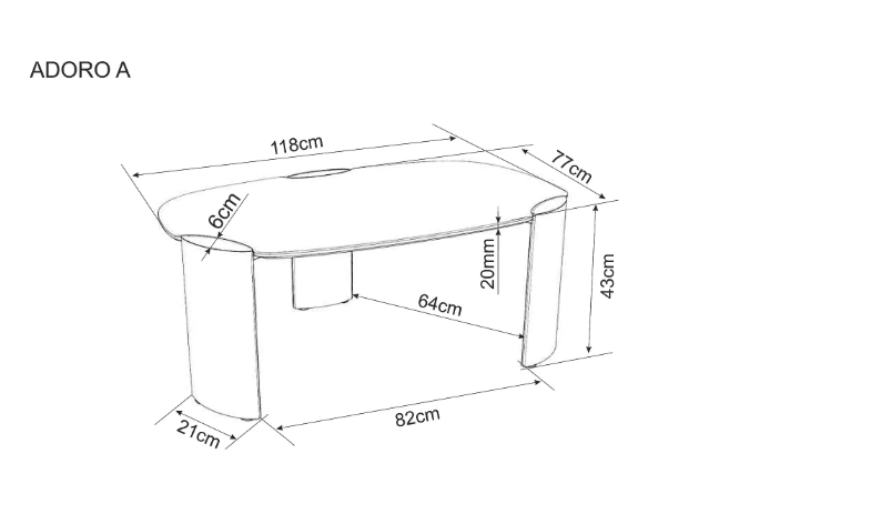 Žurnalinis staliukas ADORO A CERAMIC