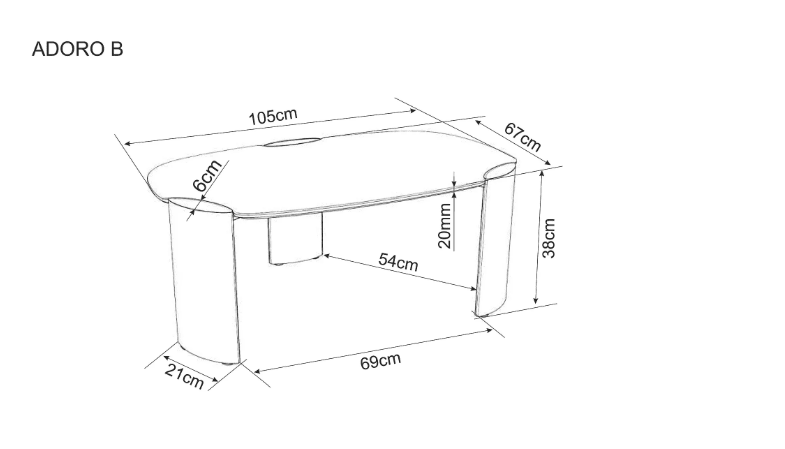 Žurnalinis staliukas ADORO B CERAMIC