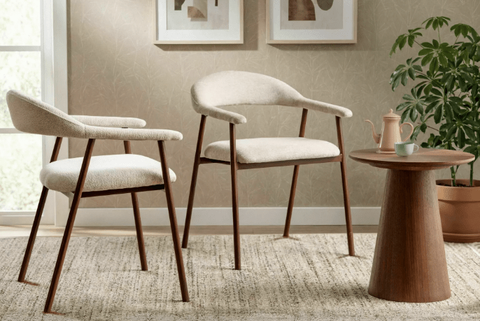 Žurnalinis staliukas ANGEL 45X50 riešutas