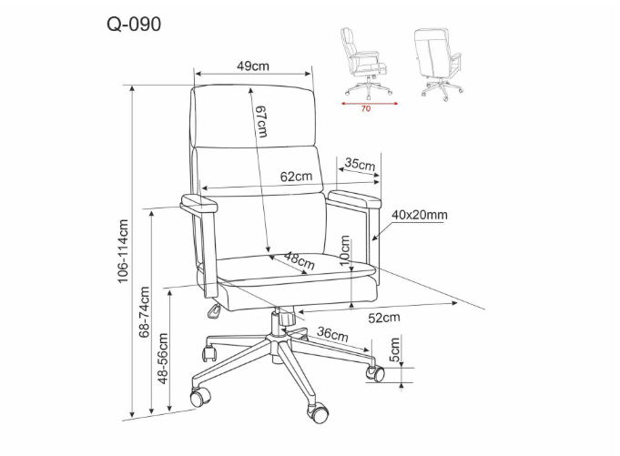 Darbo kėdė Q-090 NOELLE