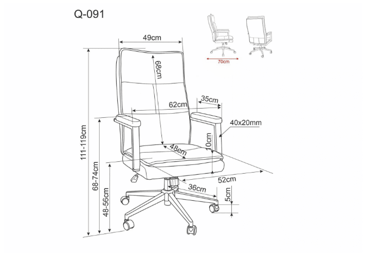 Darbo kėdė Q-091 NOELLE