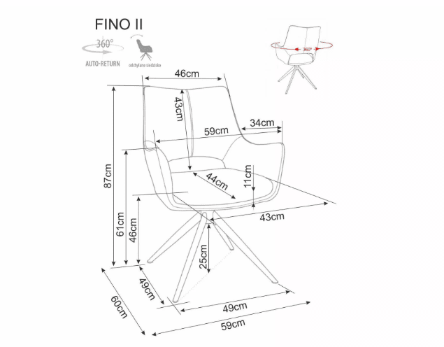 Kėdė FINO II NOELLE