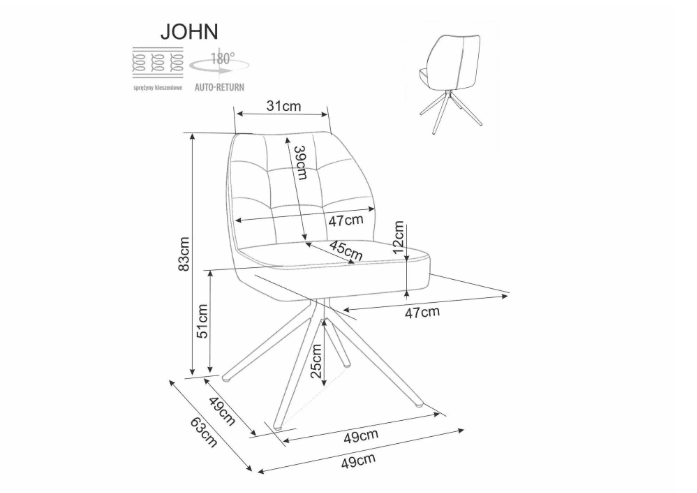 Kėdė JOHN RAVEN
