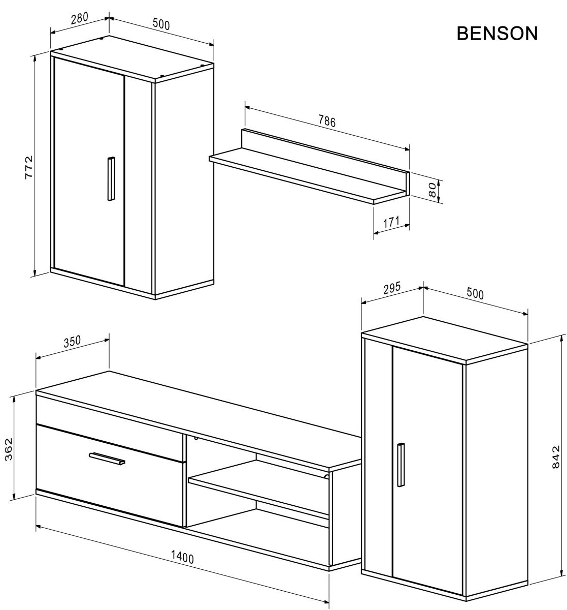 Baldų komplektas BENSON