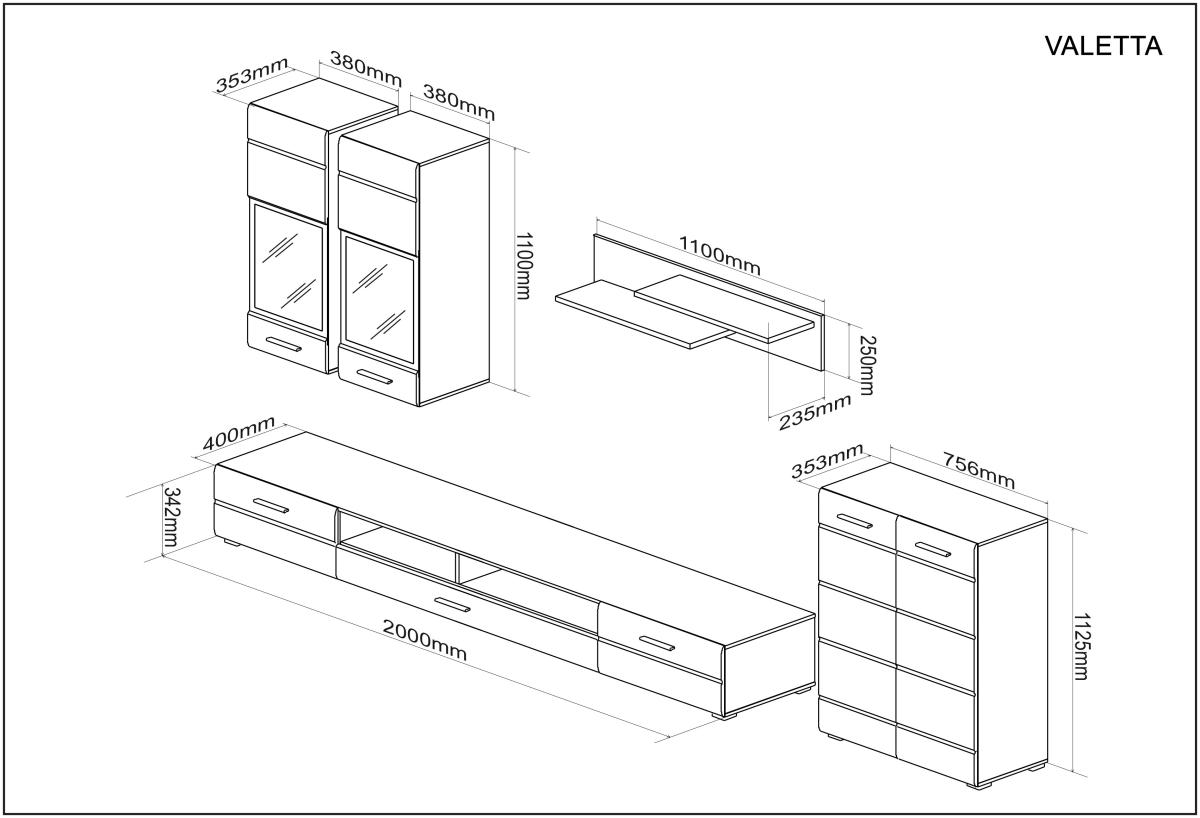 Baldų komplektas VALETTA