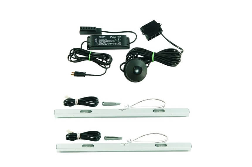 2 LED juostelės + transformatorius, balta šviesa - 3-L-BC-2-0400-02