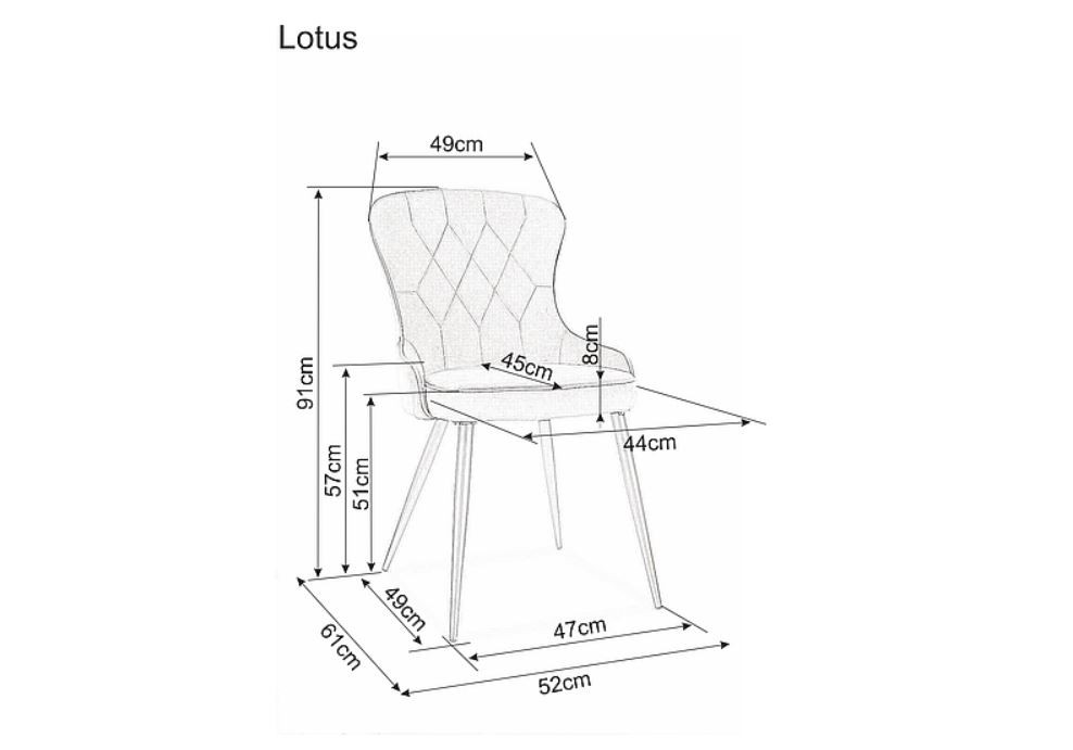 Kėdė LOTUS VELVET