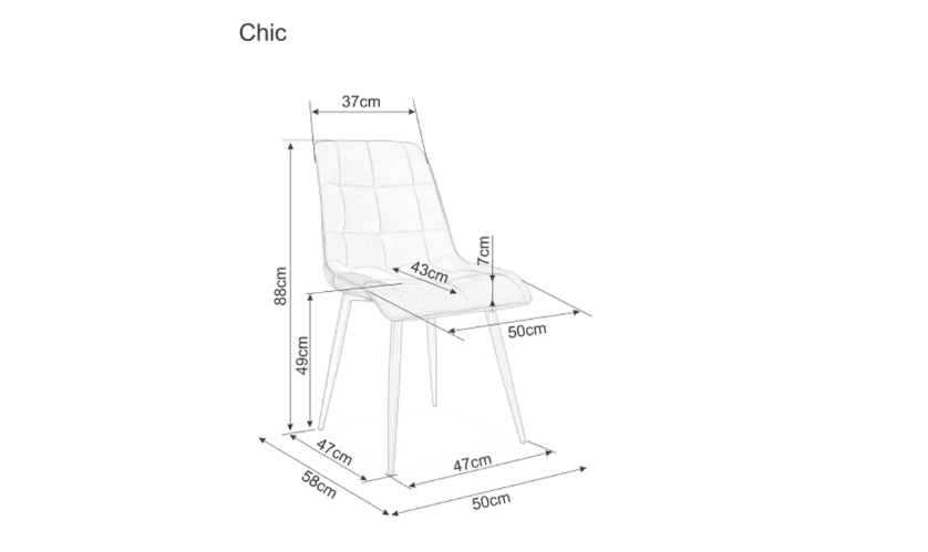 Valgomojo komplektas - Stalas CALIPSO + CHIC VELVET